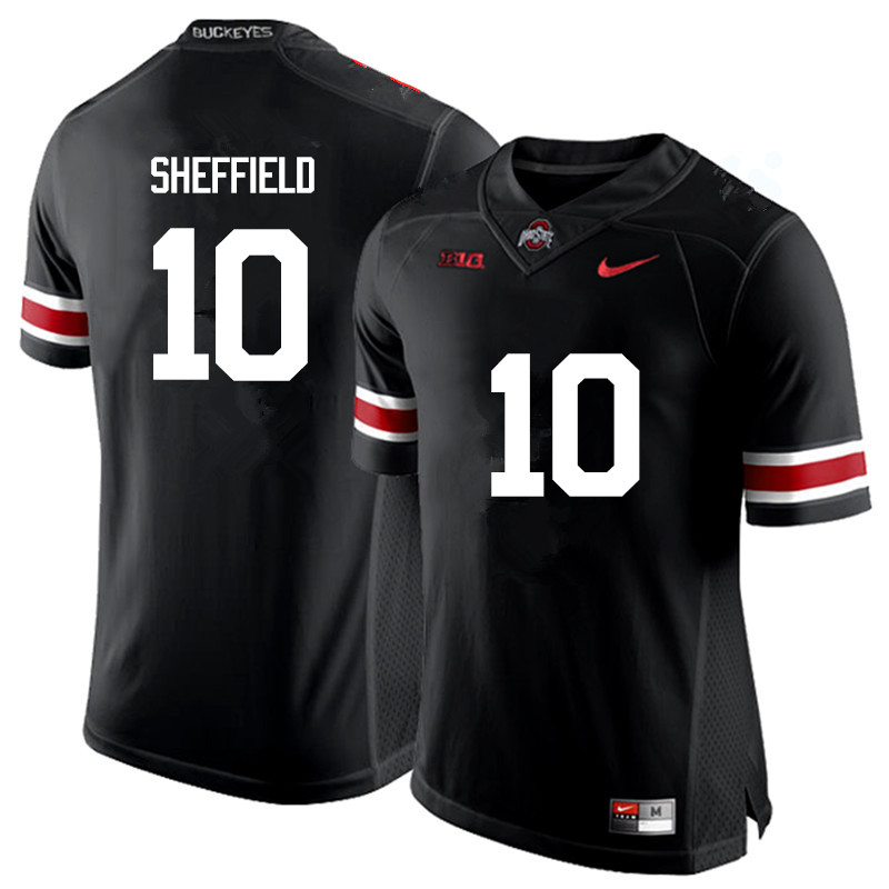 Men Ohio State Buckeyes #10 Kendall Sheffield College Football Jerseys Game-Black